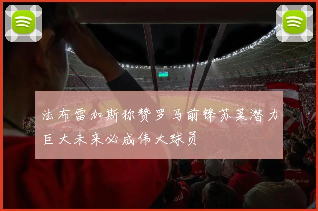 法布雷加斯称赞罗马前锋苏莱潜力巨大未来必成伟大球员